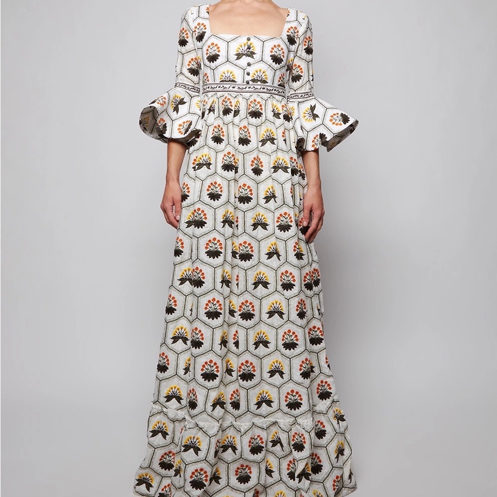 Agua By Agua Bendita Amber Embroidered Maxi
